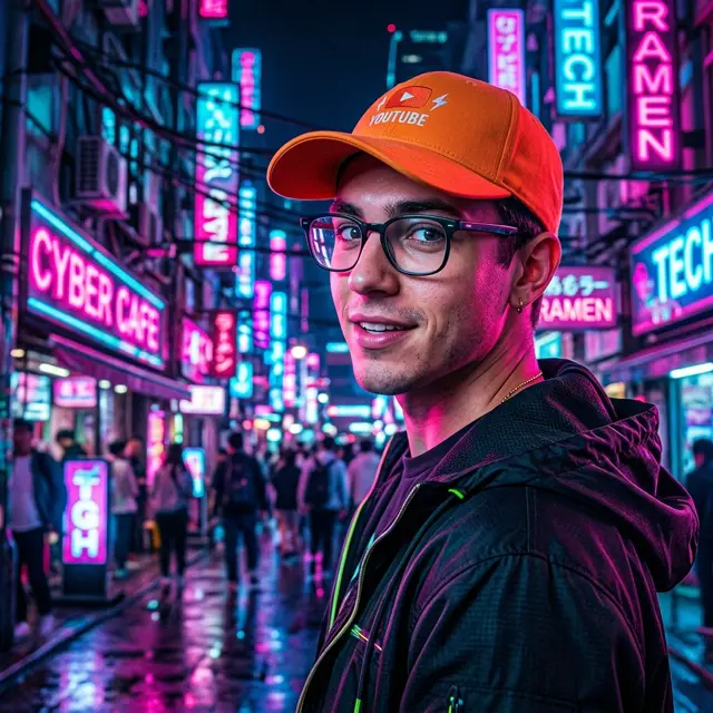 Neon tech thumbnail